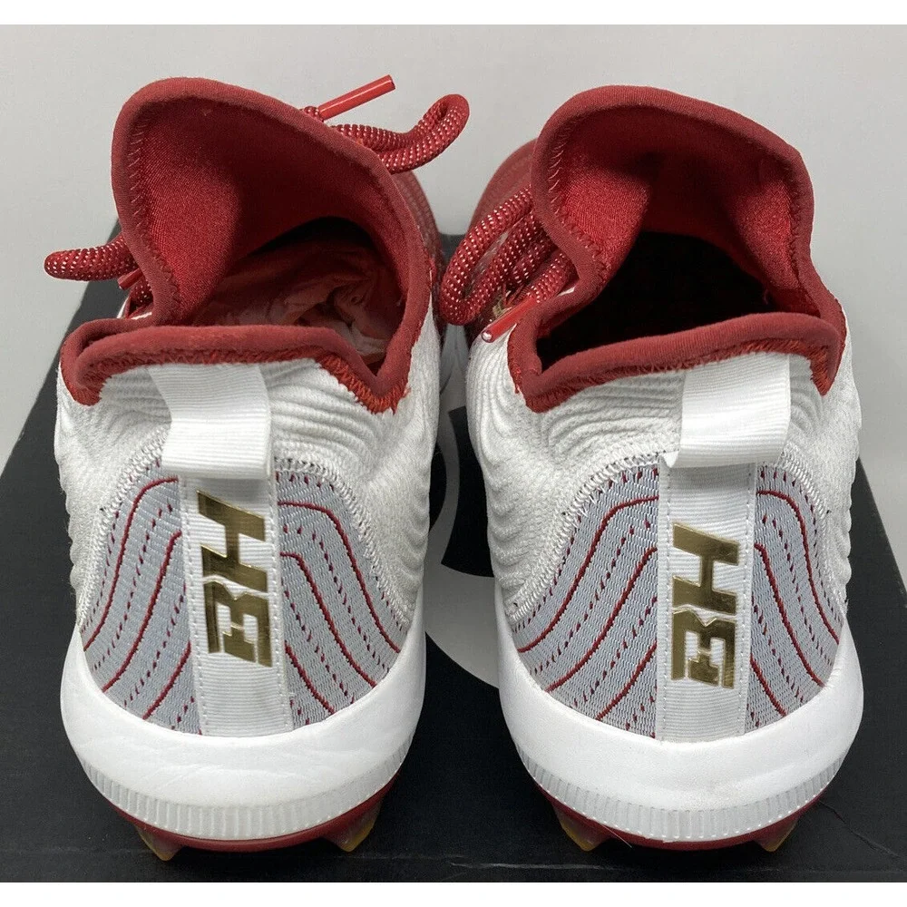 Under Armour‎ Harper 4 Low St Metal Baseball Cleats White Red Mens Size 14